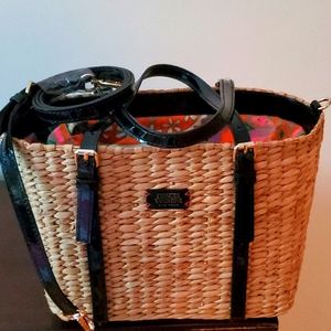 Frances Valentine Wicker Tote * final price drop*